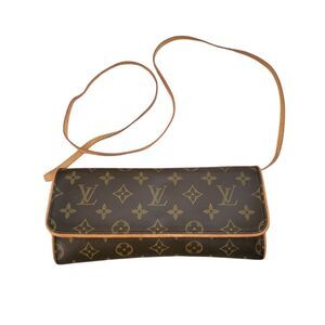 Louis Vuitton Monogram Pochette Twin GM Crossbody Bag Clutch